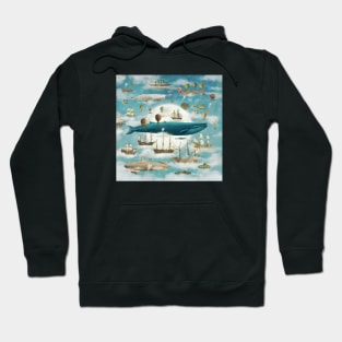 Ocean Meets Sky Book Square Hoodie